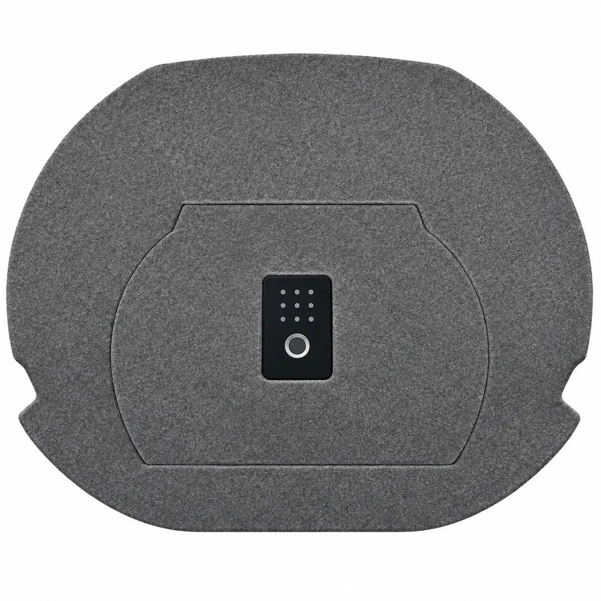 Hidden car safe trunk storage cover with integrated keypad lock for secure vehicle storage
