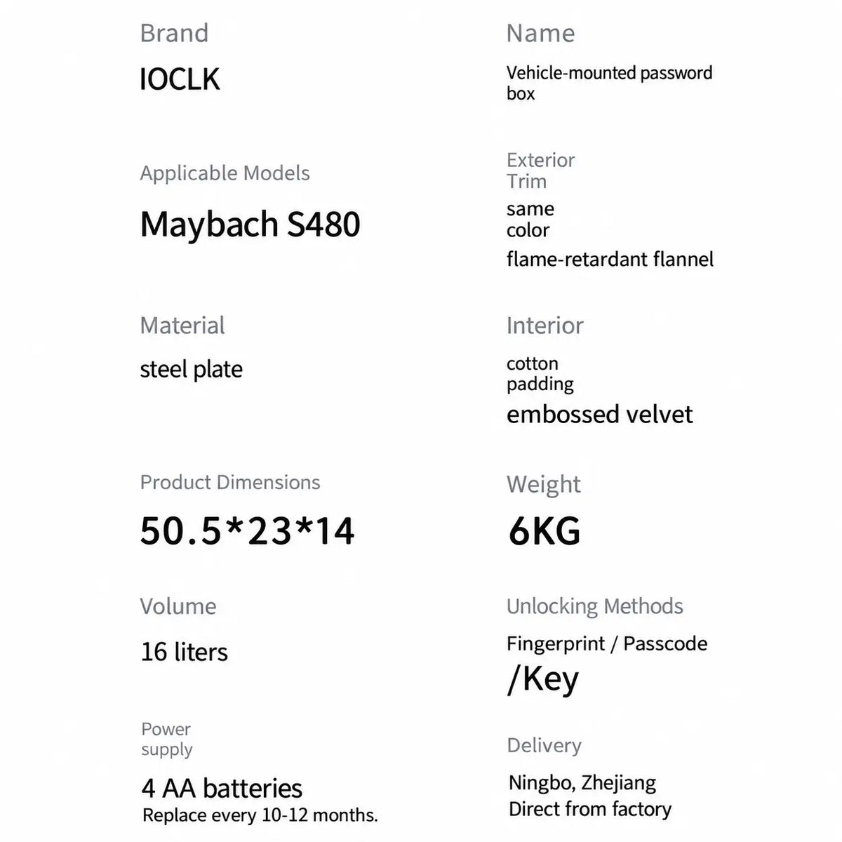 Maybach S480 custom hidden safe details with secure locking system and vehicle integration