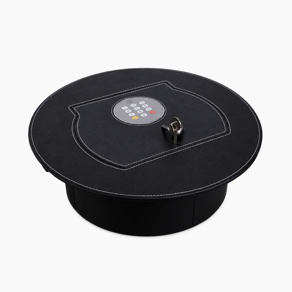 Spare tire hidden storage box with secure cover design for vehicle trunk organization