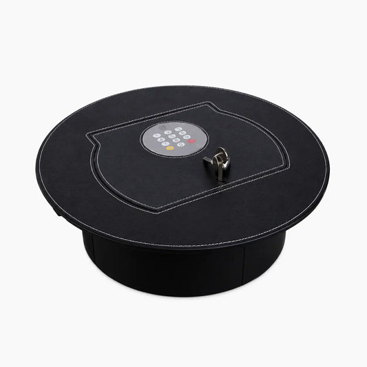 Spare tire hidden storage box with secure cover design for vehicle trunk organization