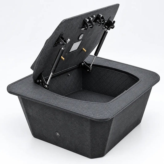 Tesla Model Y hidden trunk safe with durable steel construction for secure vehicle storage
