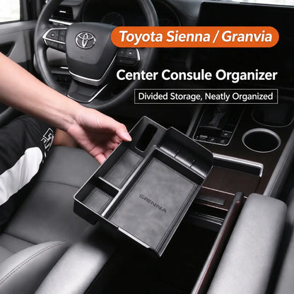 Toyota Sienna center console organizer storage tray with divided compartments for car interior storage